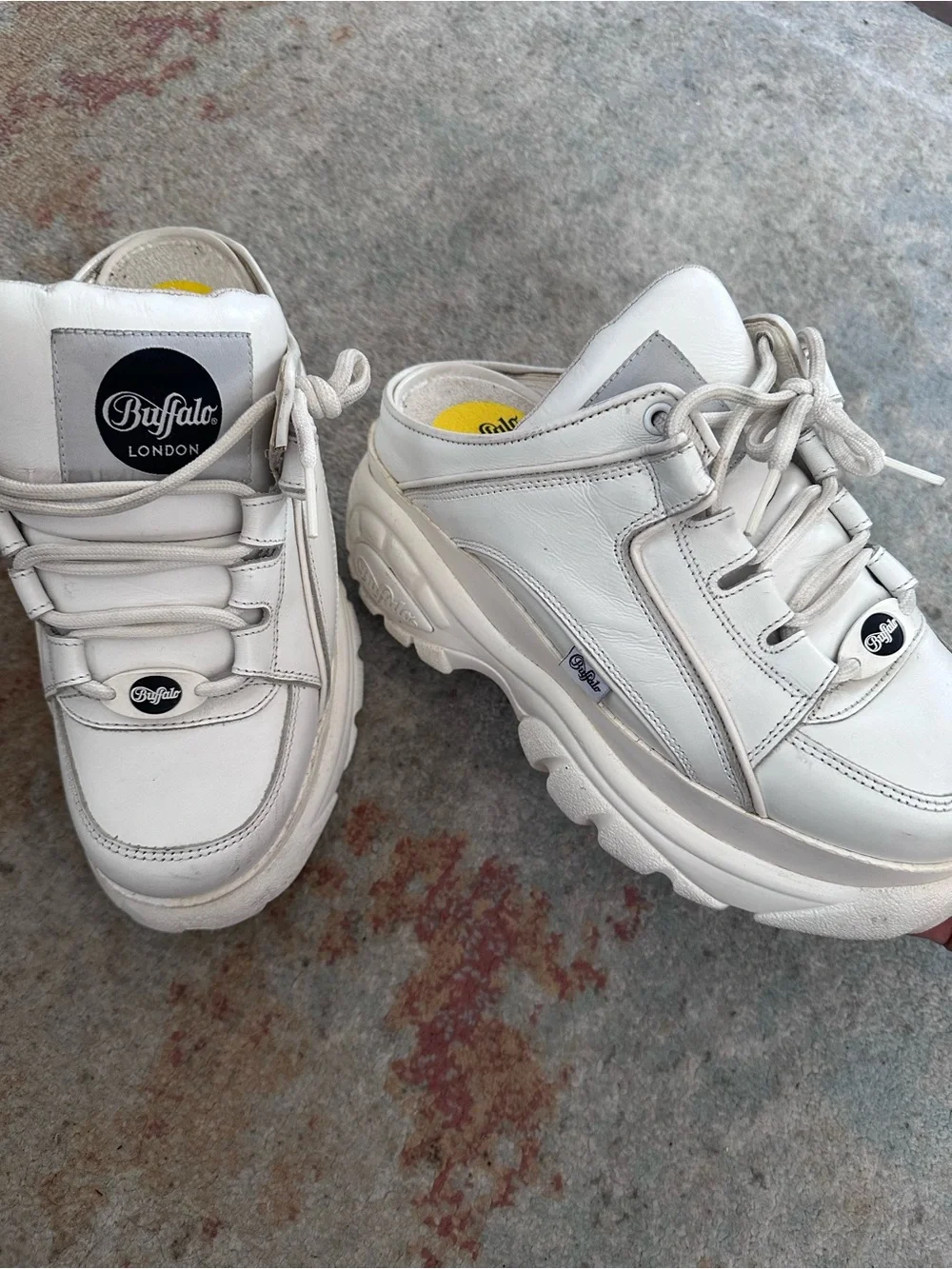 Buffalo London Women's White Platform Sneakers